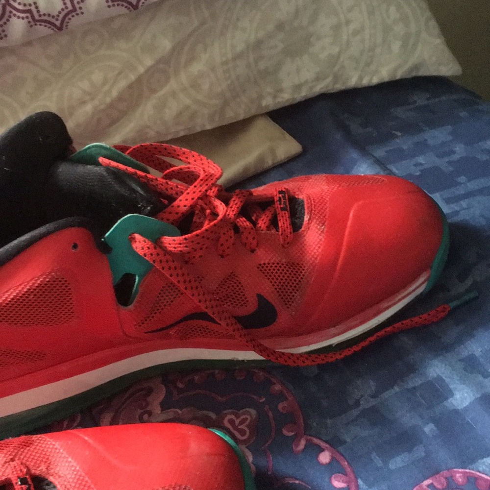 Pair of LeBron James size 13 red